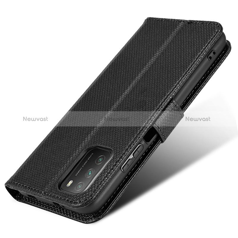 Leather Case Stands Flip Cover Holder BY1 for Xiaomi Poco M3