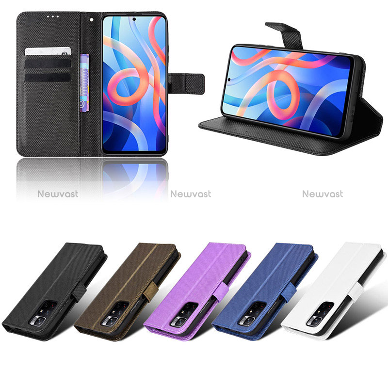 Leather Case Stands Flip Cover Holder BY1 for Xiaomi Poco M4 Pro 5G