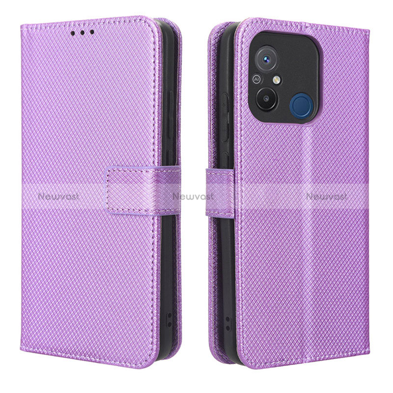 Leather Case Stands Flip Cover Holder BY1 for Xiaomi Redmi 12C 4G