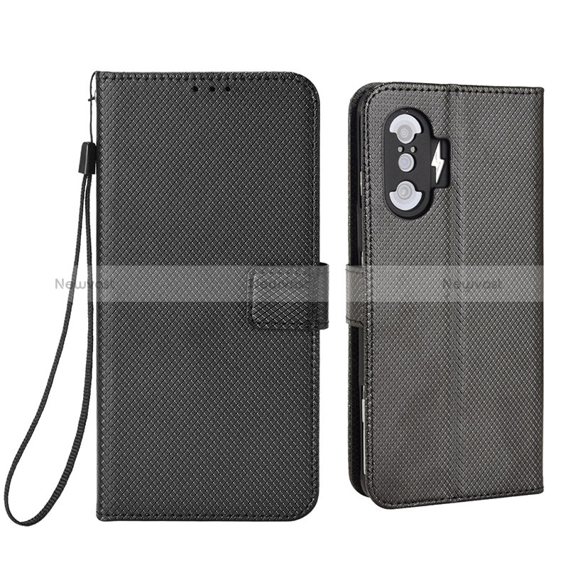 Leather Case Stands Flip Cover Holder BY1 for Xiaomi Redmi K40 Gaming 5G Black