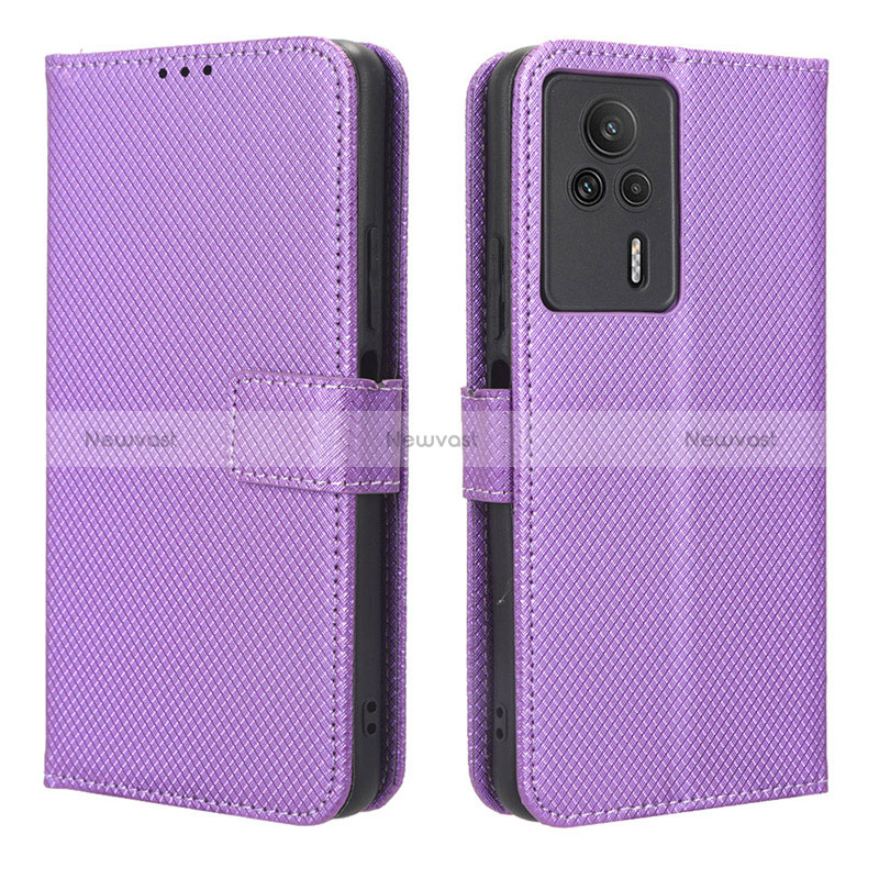 Leather Case Stands Flip Cover Holder BY1 for Xiaomi Redmi K60E 5G