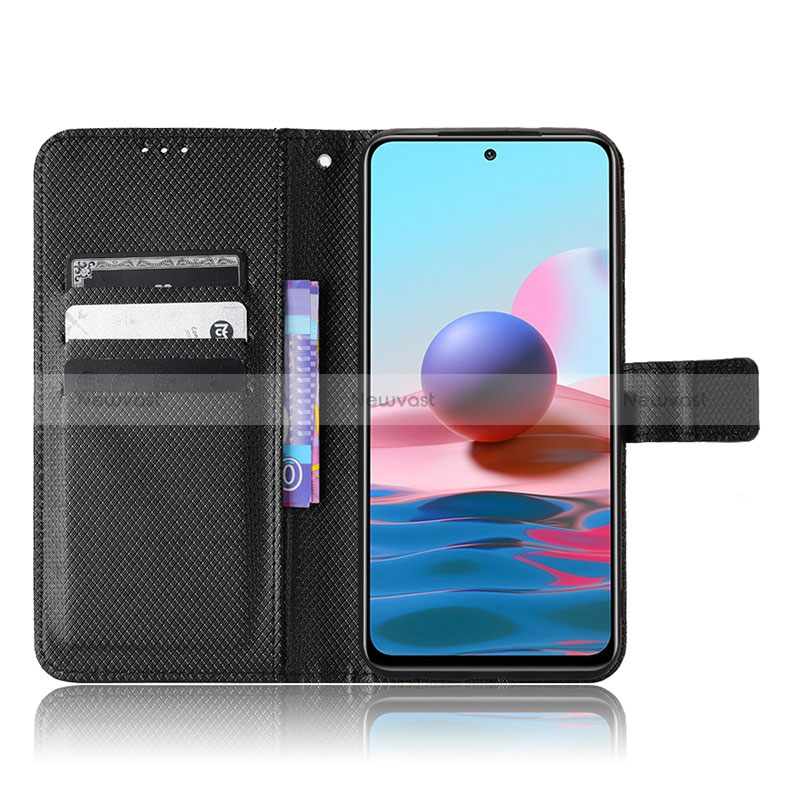 Leather Case Stands Flip Cover Holder BY1 for Xiaomi Redmi Note 10 4G