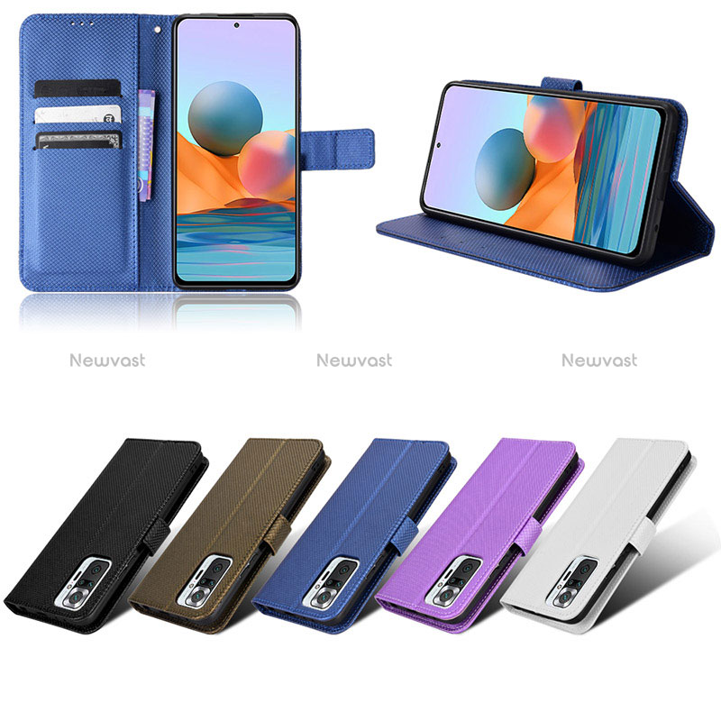 Leather Case Stands Flip Cover Holder BY1 for Xiaomi Redmi Note 10 Pro 4G