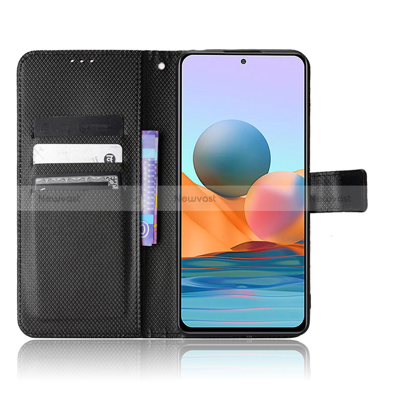 Leather Case Stands Flip Cover Holder BY1 for Xiaomi Redmi Note 10 Pro 4G