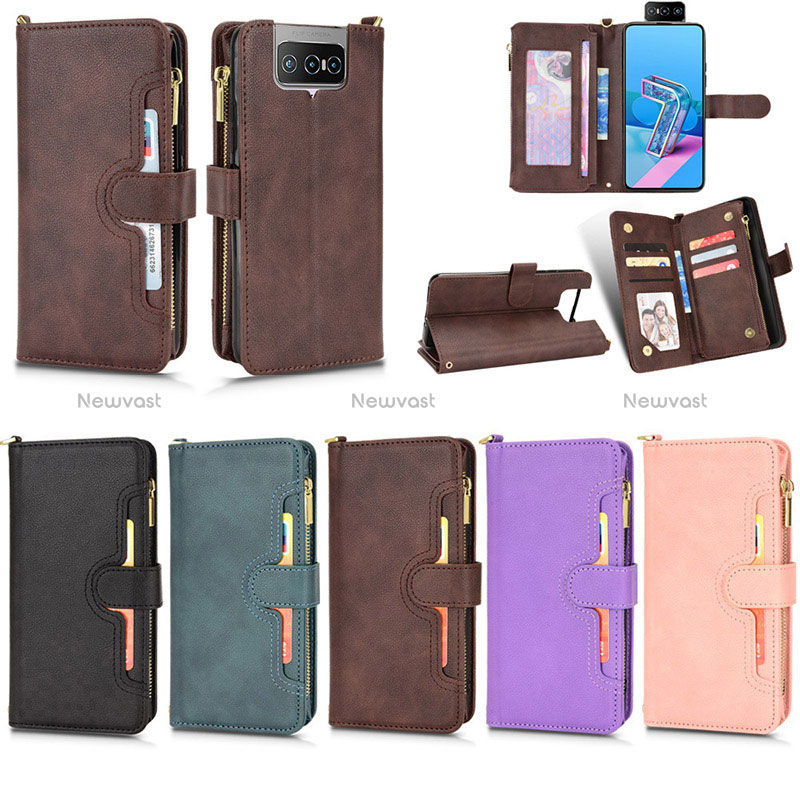 Leather Case Stands Flip Cover Holder BY2 for Asus Zenfone 7 Pro ZS671KS