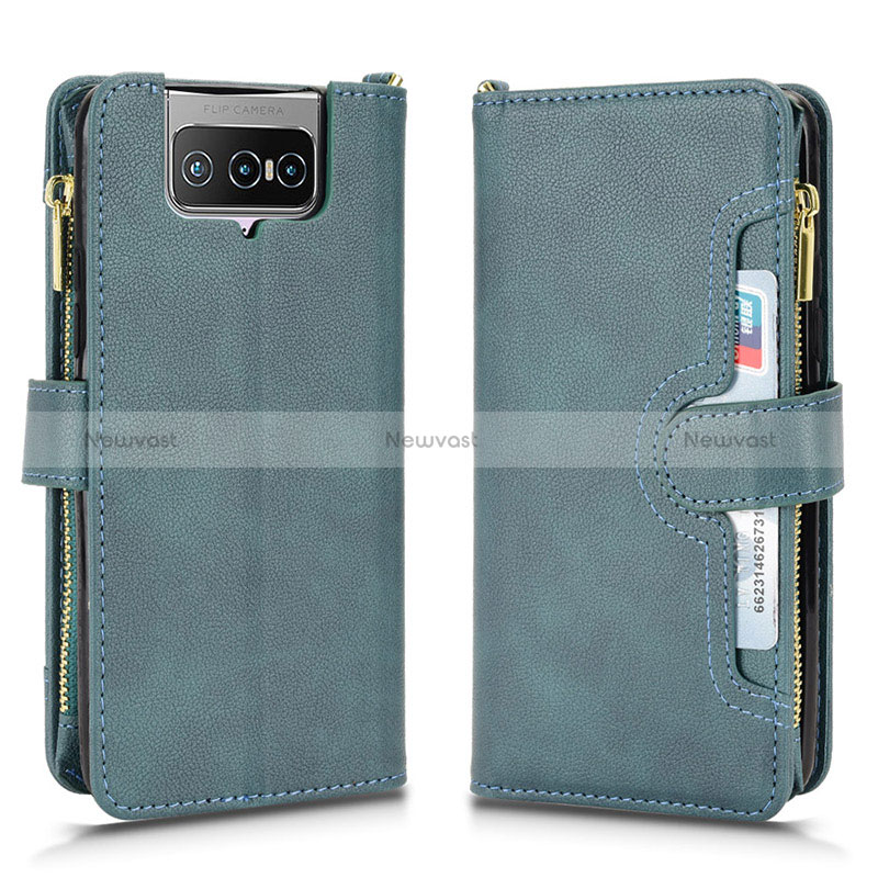 Leather Case Stands Flip Cover Holder BY2 for Asus ZenFone 8 Flip ZS672KS