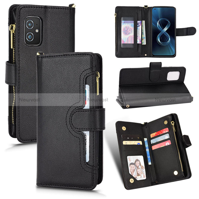 Leather Case Stands Flip Cover Holder BY2 for Asus ZenFone 8 Mini