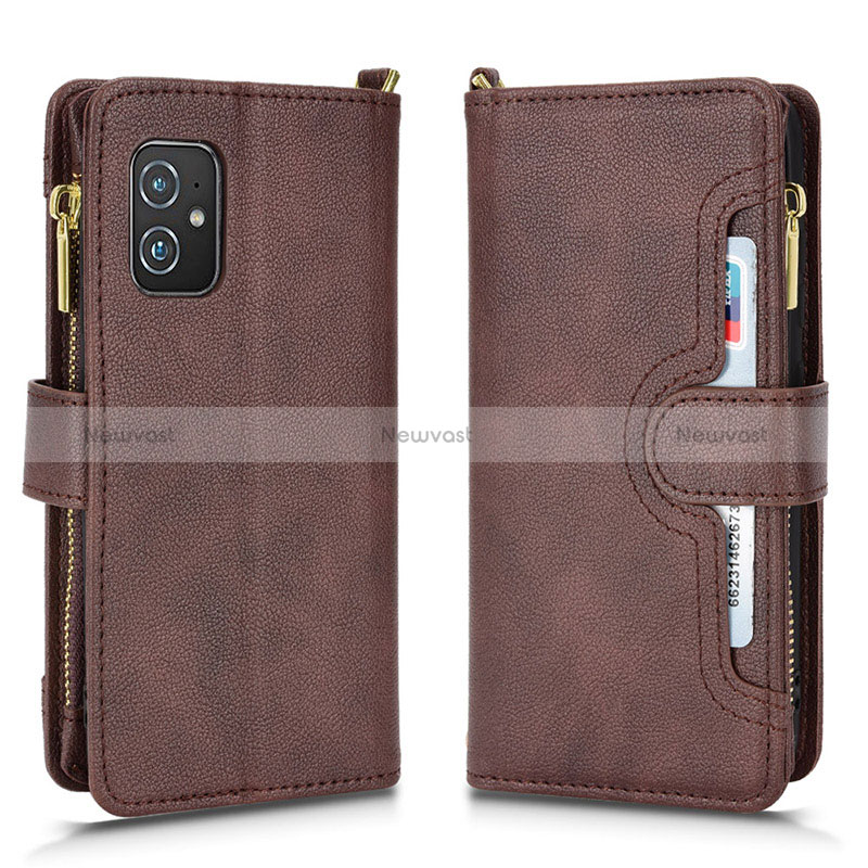 Leather Case Stands Flip Cover Holder BY2 for Asus ZenFone 8 Mini