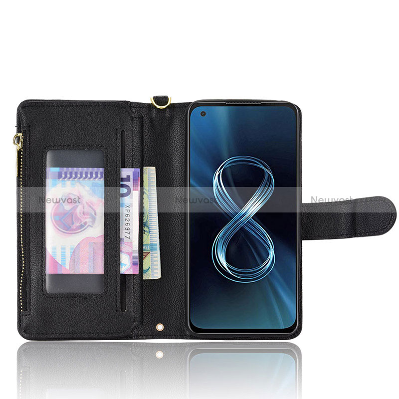 Leather Case Stands Flip Cover Holder BY2 for Asus ZenFone 8 Mini