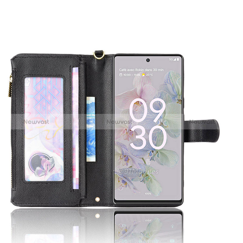 Leather Case Stands Flip Cover Holder BY2 for Google Pixel 6a 5G