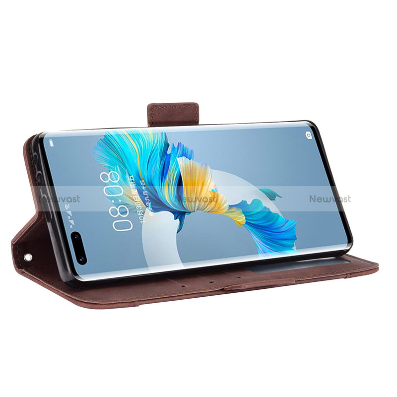 Leather Case Stands Flip Cover Holder BY2 for Huawei Mate 40 Pro