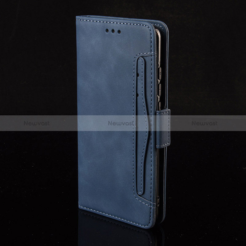 Leather Case Stands Flip Cover Holder BY2 for Huawei Mate 40 Pro Blue