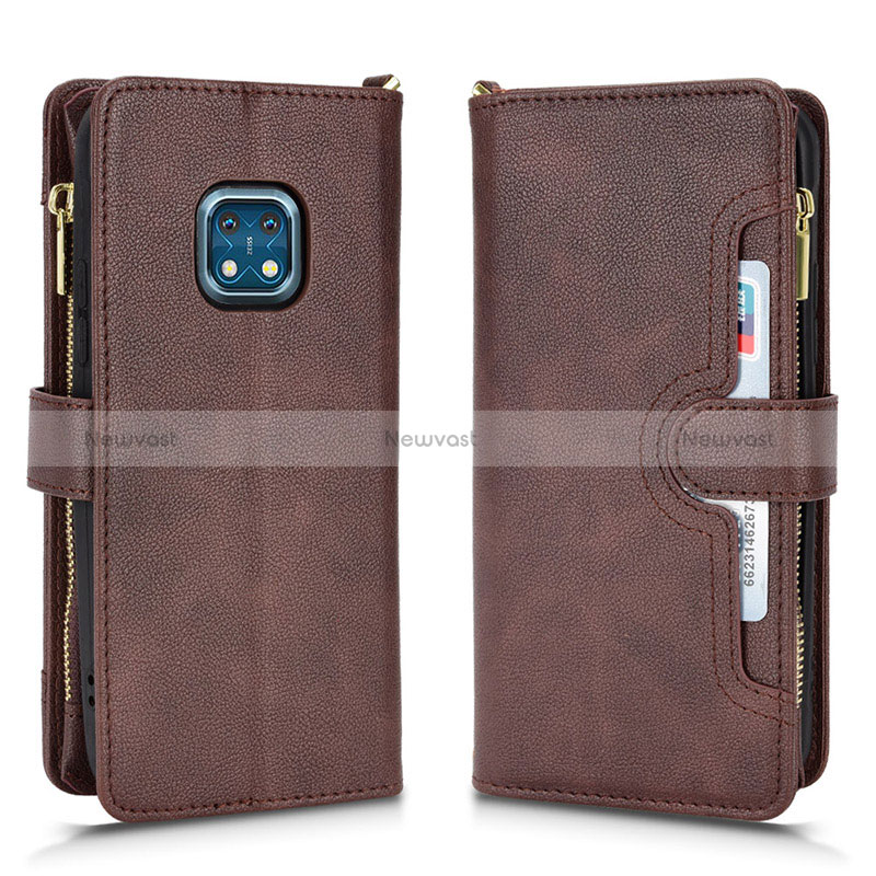 Leather Case Stands Flip Cover Holder BY2 for Nokia XR20