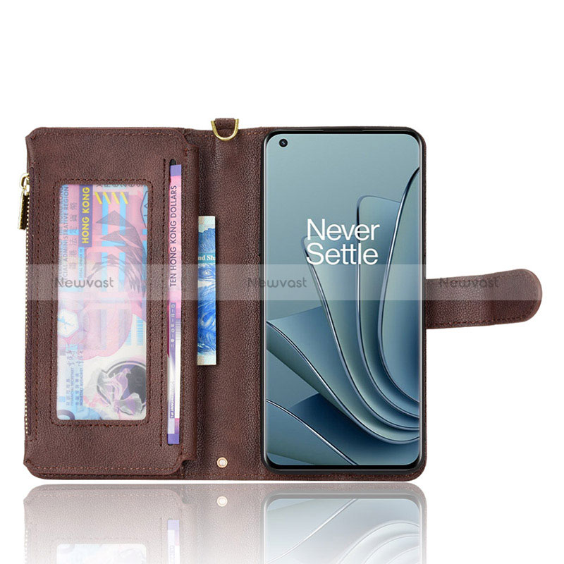 Leather Case Stands Flip Cover Holder BY2 for OnePlus 10 Pro 5G