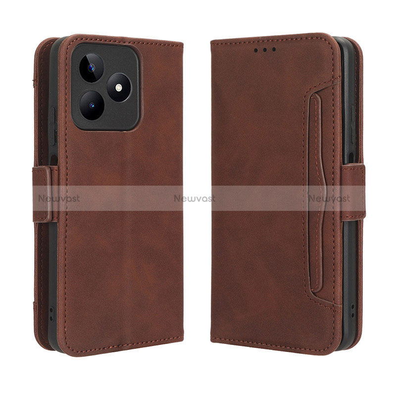 Leather Case Stands Flip Cover Holder BY2 for Realme C51