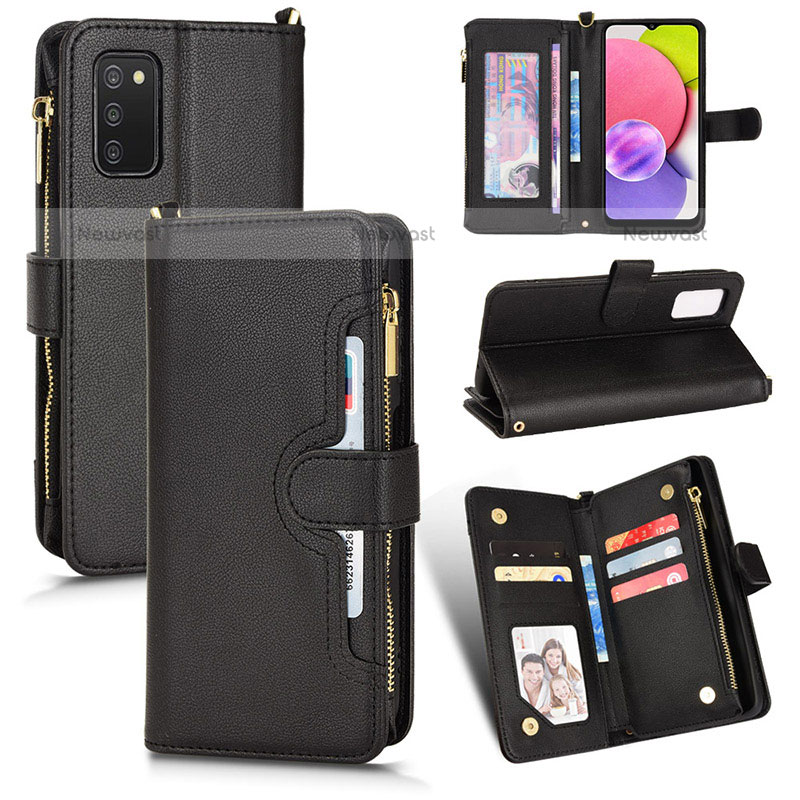 Leather Case Stands Flip Cover Holder BY2 for Samsung Galaxy A02s