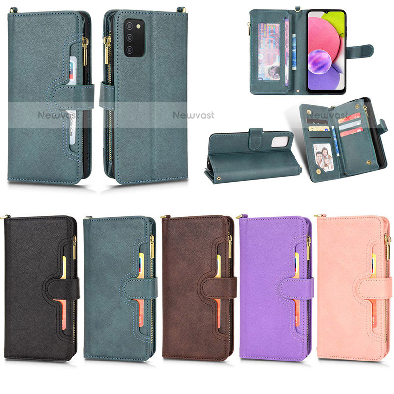 Leather Case Stands Flip Cover Holder BY2 for Samsung Galaxy A02s