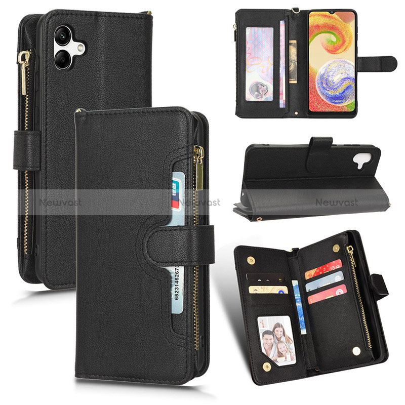 Leather Case Stands Flip Cover Holder BY2 for Samsung Galaxy A04 4G
