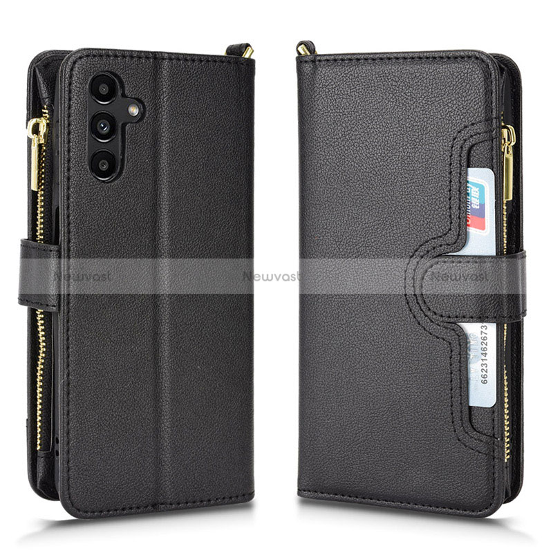 Leather Case Stands Flip Cover Holder BY2 for Samsung Galaxy A04s