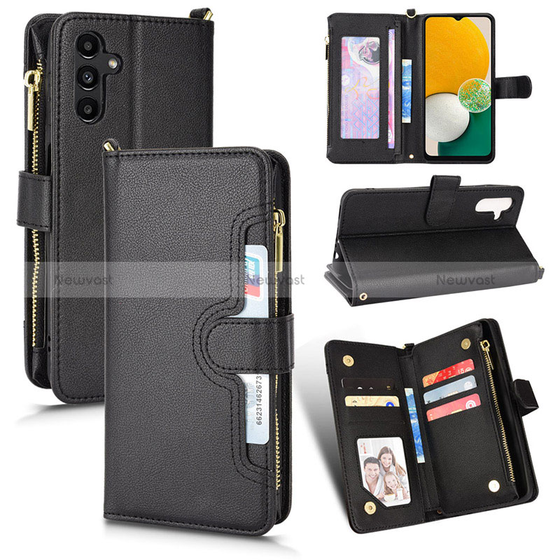 Leather Case Stands Flip Cover Holder BY2 for Samsung Galaxy A04s