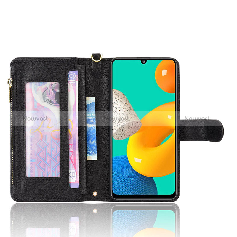 Leather Case Stands Flip Cover Holder BY2 for Samsung Galaxy A22 4G