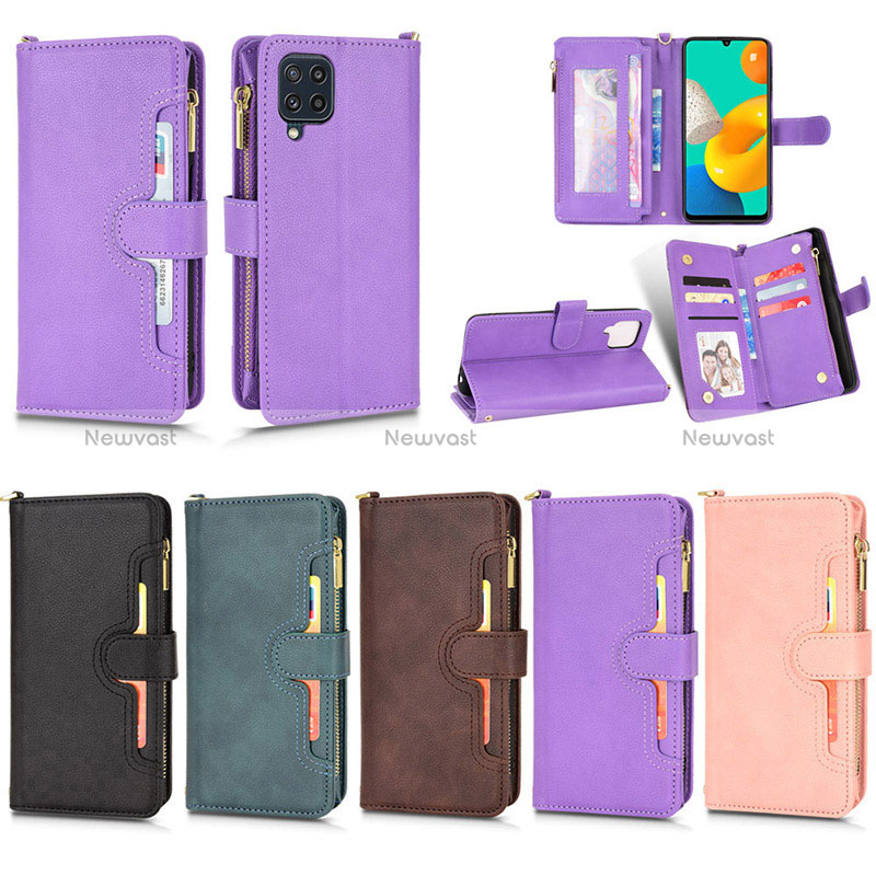 Leather Case Stands Flip Cover Holder BY2 for Samsung Galaxy A22 4G