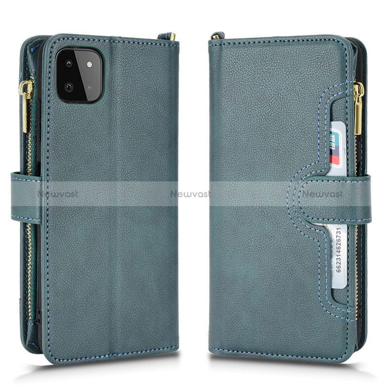 Leather Case Stands Flip Cover Holder BY2 for Samsung Galaxy A22 5G