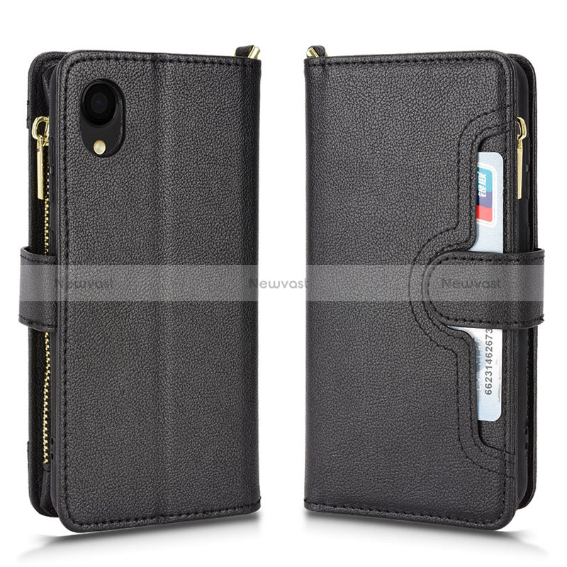 Leather Case Stands Flip Cover Holder BY2 for Samsung Galaxy A22 5G SC-56B