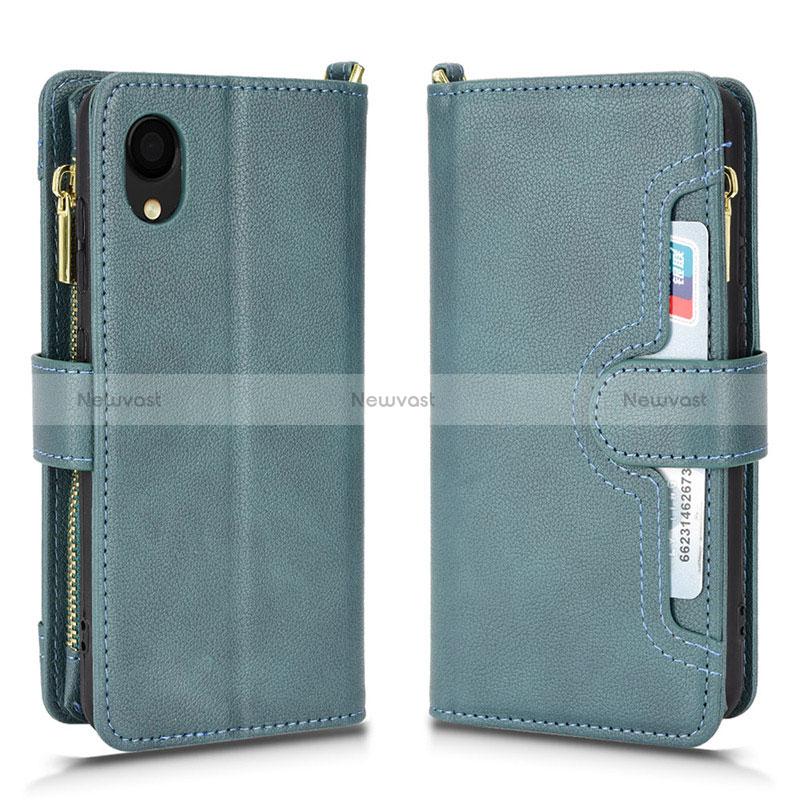 Leather Case Stands Flip Cover Holder BY2 for Samsung Galaxy A22 5G SC-56B