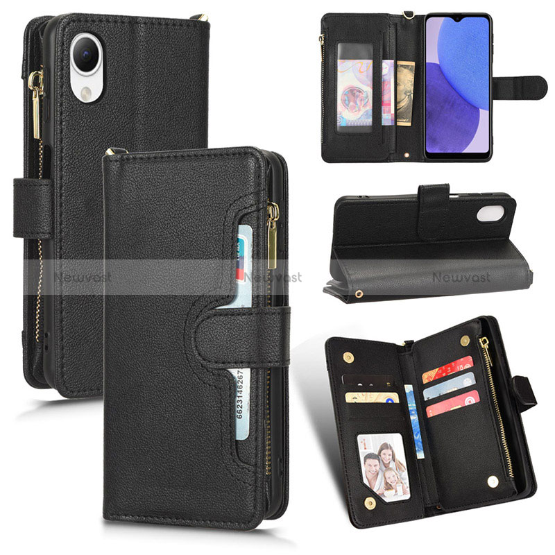 Leather Case Stands Flip Cover Holder BY2 for Samsung Galaxy A23 5G SC-56C