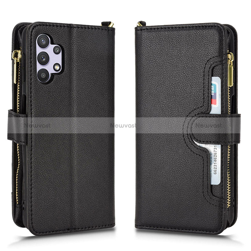 Leather Case Stands Flip Cover Holder BY2 for Samsung Galaxy A32 5G