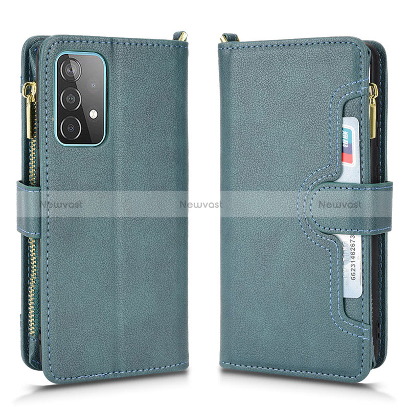 Leather Case Stands Flip Cover Holder BY2 for Samsung Galaxy A52 4G