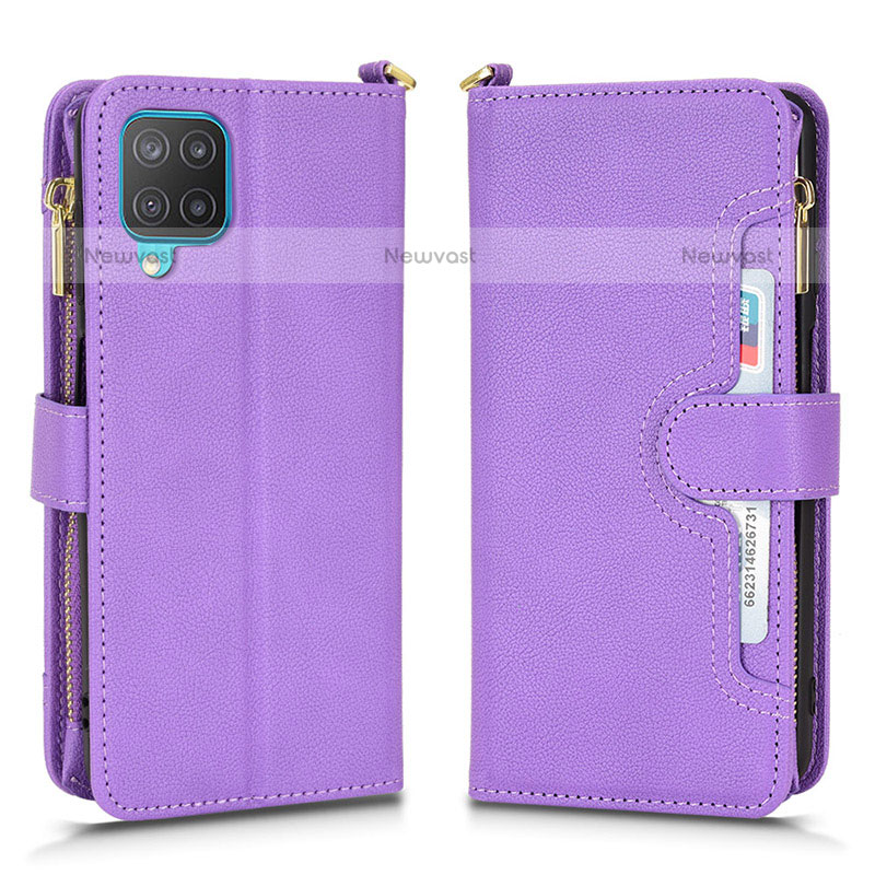 Leather Case Stands Flip Cover Holder BY2 for Samsung Galaxy F12