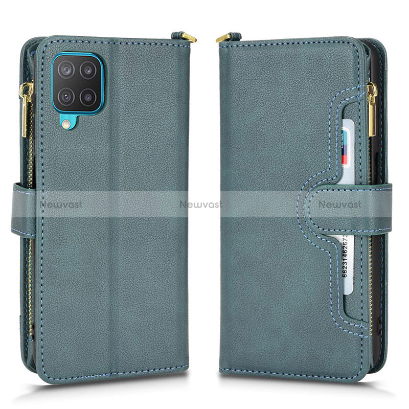 Leather Case Stands Flip Cover Holder BY2 for Samsung Galaxy M12