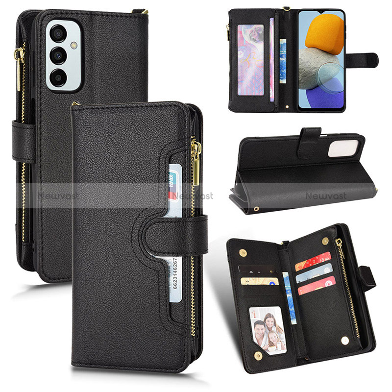 Leather Case Stands Flip Cover Holder BY2 for Samsung Galaxy M23 5G