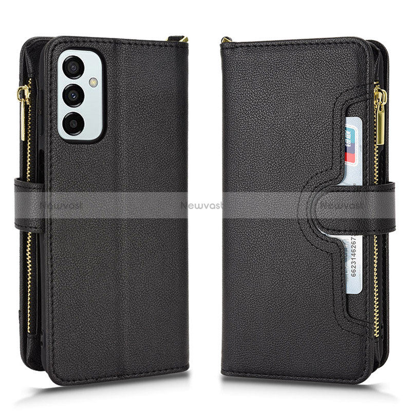 Leather Case Stands Flip Cover Holder BY2 for Samsung Galaxy M23 5G