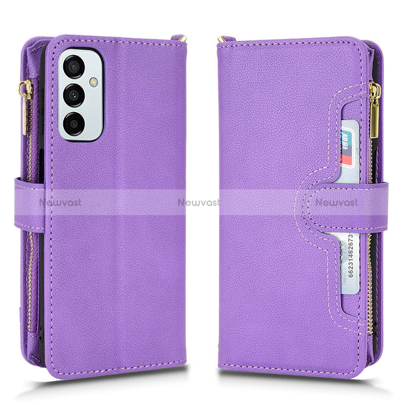 Leather Case Stands Flip Cover Holder BY2 for Samsung Galaxy M23 5G