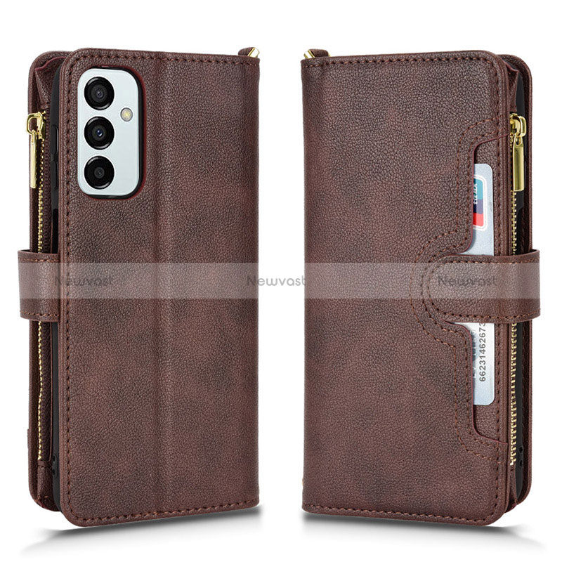 Leather Case Stands Flip Cover Holder BY2 for Samsung Galaxy M23 5G