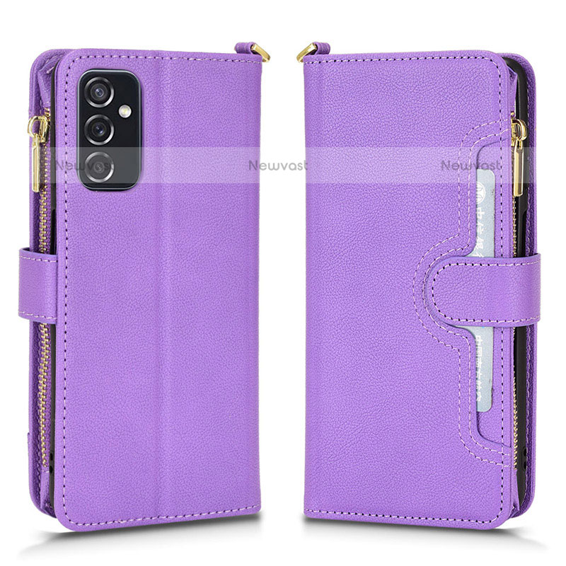 Leather Case Stands Flip Cover Holder BY2 for Samsung Galaxy M52 5G