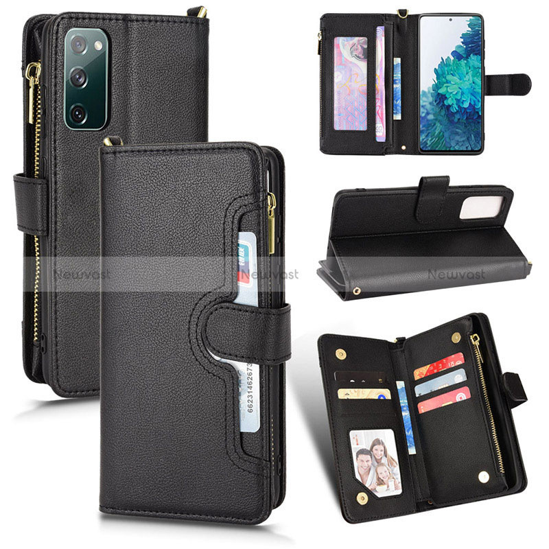 Leather Case Stands Flip Cover Holder BY2 for Samsung Galaxy S20 FE 5G