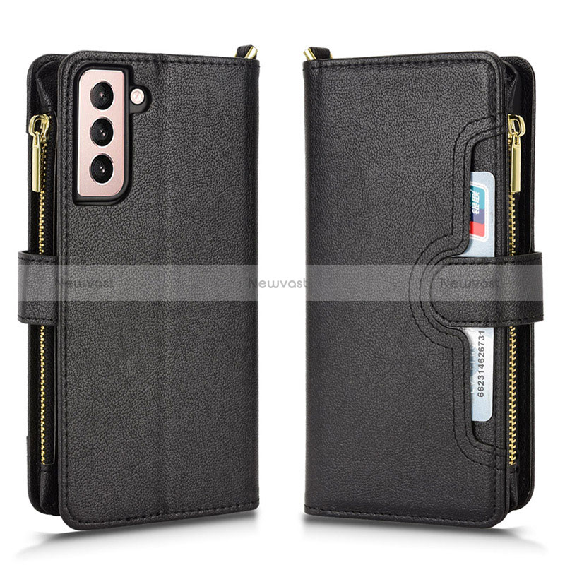 Leather Case Stands Flip Cover Holder BY2 for Samsung Galaxy S22 Plus 5G