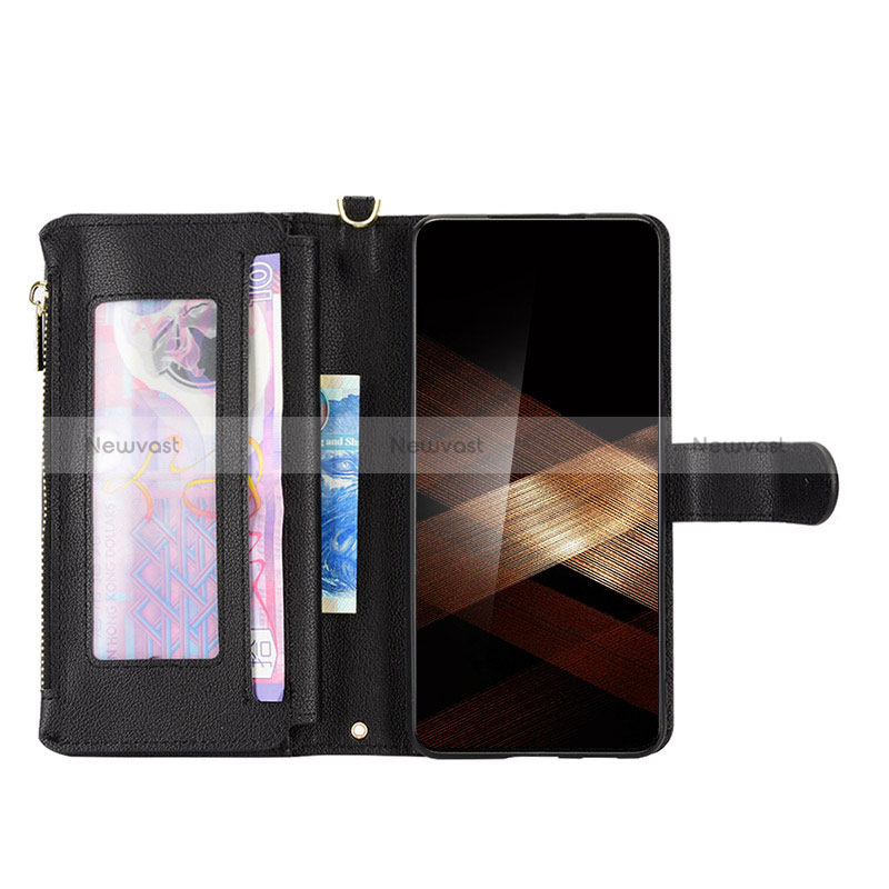 Leather Case Stands Flip Cover Holder BY2 for Samsung Galaxy S24 Plus 5G