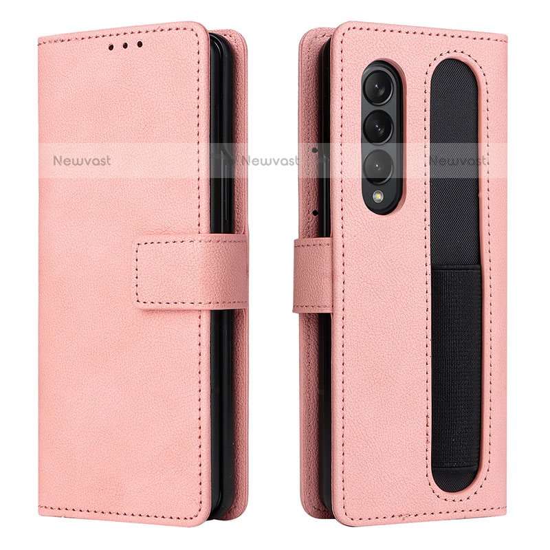 Leather Case Stands Flip Cover Holder BY2 for Samsung Galaxy Z Fold3 5G