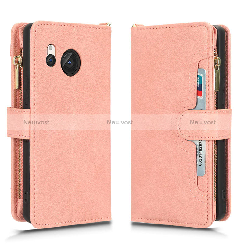 Leather Case Stands Flip Cover Holder BY2 for Sharp Aquos R8