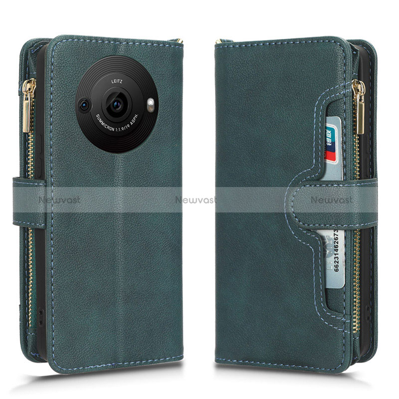 Leather Case Stands Flip Cover Holder BY2 for Sharp Aquos R8 Pro