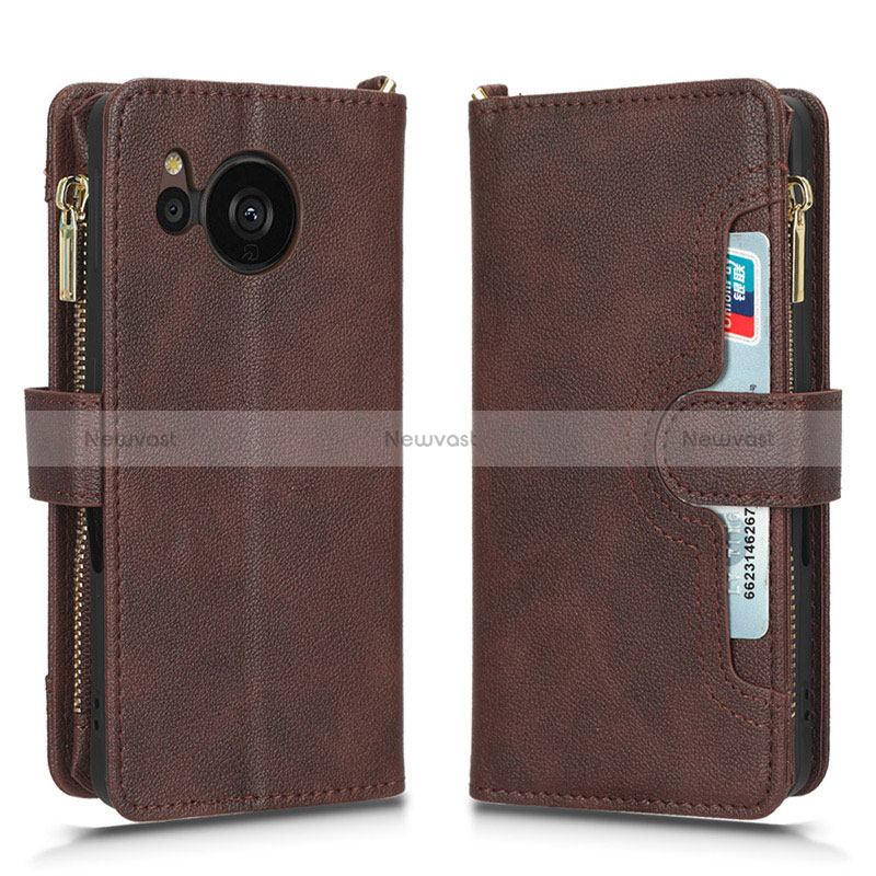 Leather Case Stands Flip Cover Holder BY2 for Sharp Aquos Sense7