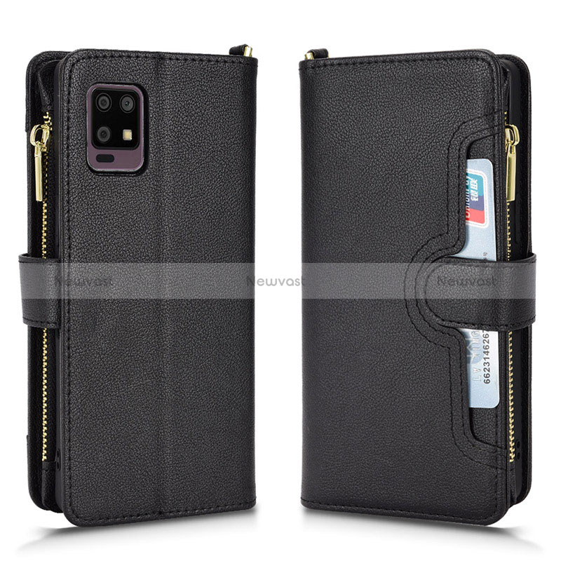 Leather Case Stands Flip Cover Holder BY2 for Sharp Aquos Zero6