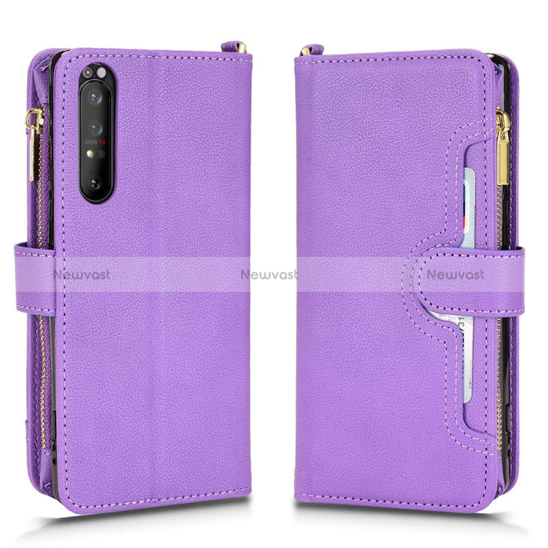 Leather Case Stands Flip Cover Holder BY2 for Sony Xperia 1 II