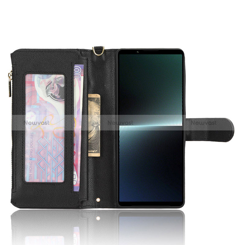 Leather Case Stands Flip Cover Holder BY2 for Sony Xperia 1 V