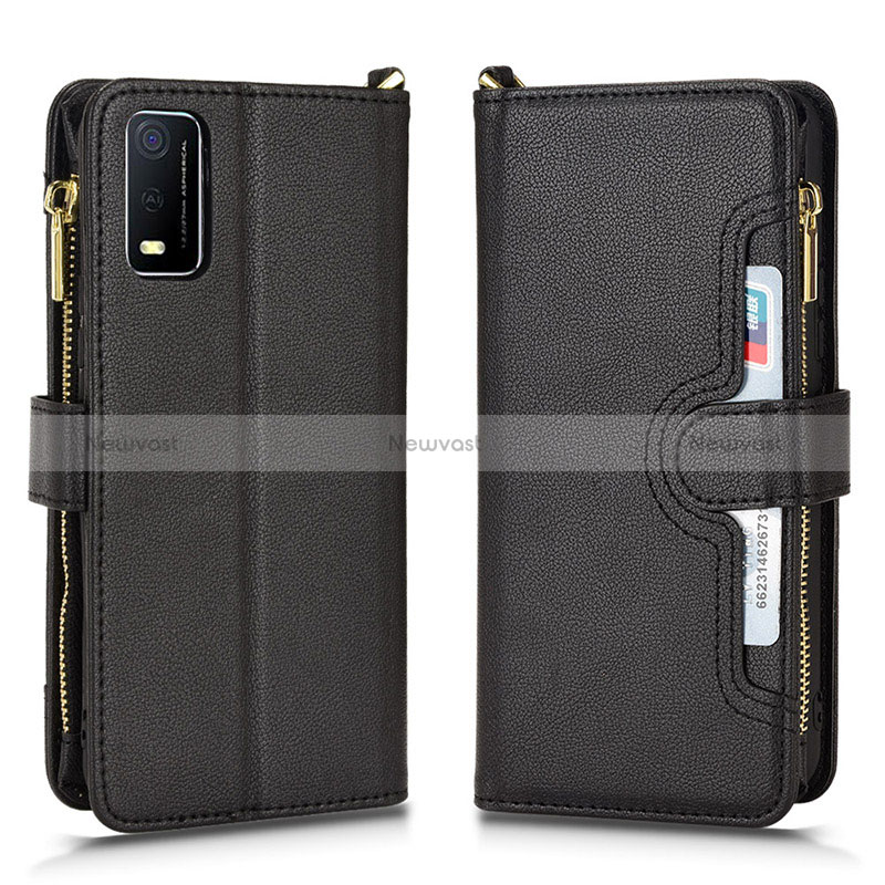 Leather Case Stands Flip Cover Holder BY2 for Vivo Y3s (2021)